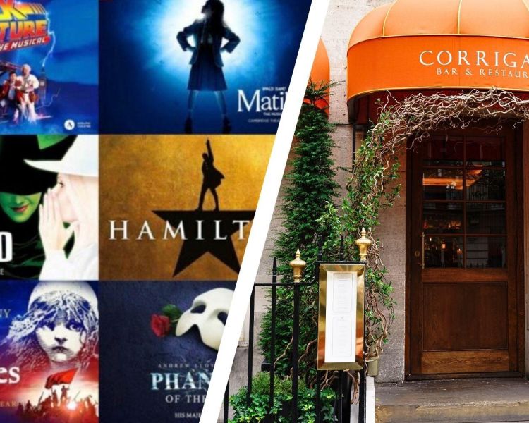 Choice of theatre show with lunch at corrigans mayfair