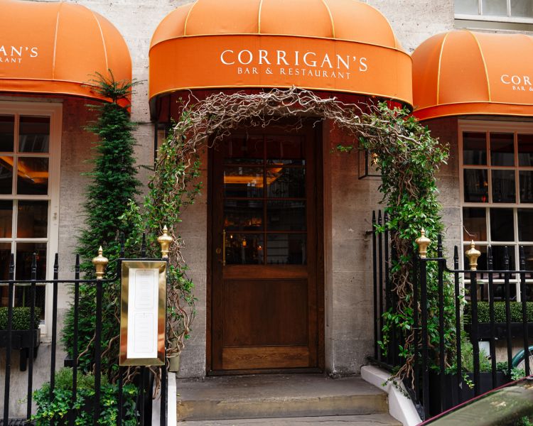 The front of corrigans mayfair