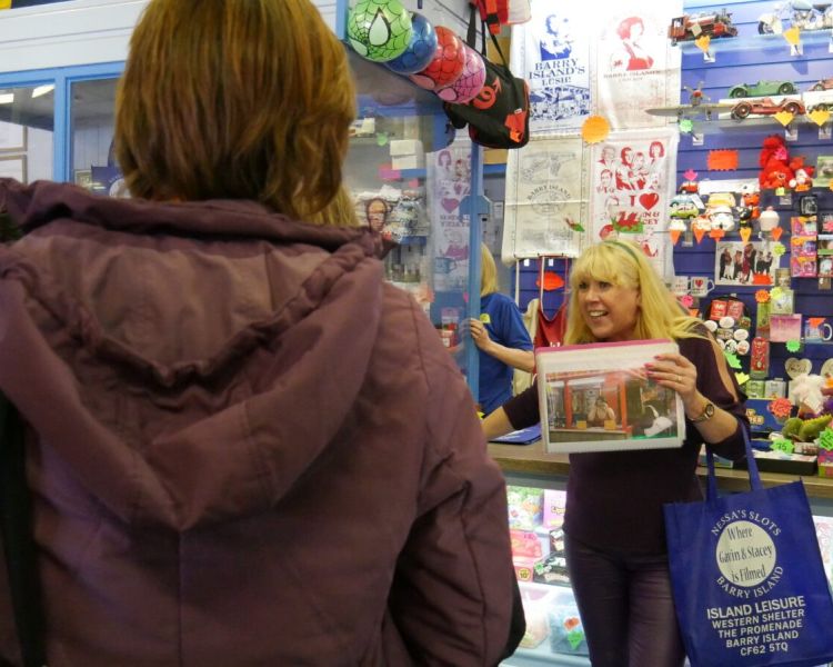 Tour group at arcades on gavin and stacey tour