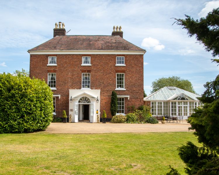 view of the front of a four star shropshire hotel