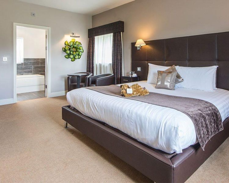 a double bedroom at a four star shropshire hotel