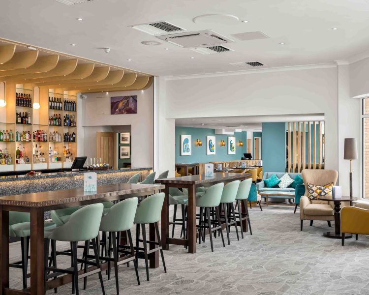 the bar area of a hotel in hampshire