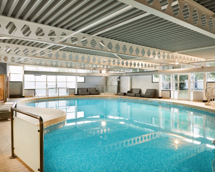 the indoor swimming pool at a hotel in hampshire