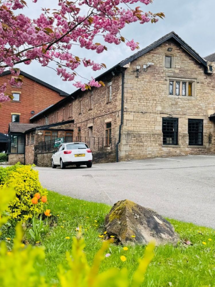 a view of the back of a hotel in lancashire