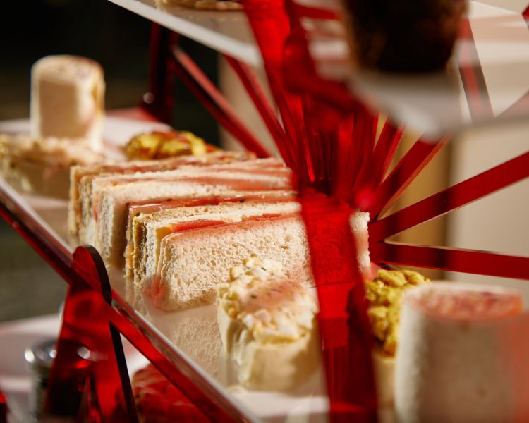 close up of the sandwiches for an afternoon tea at a hotel and spa in oswestry shropshire