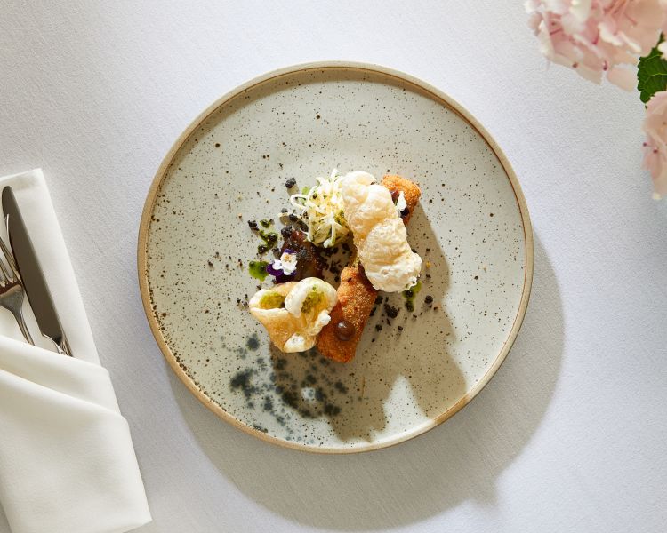 Plate of food at the bear restaurant in oxfordshire