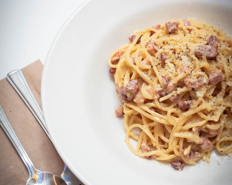 A pasta dish at azzurro restaurant