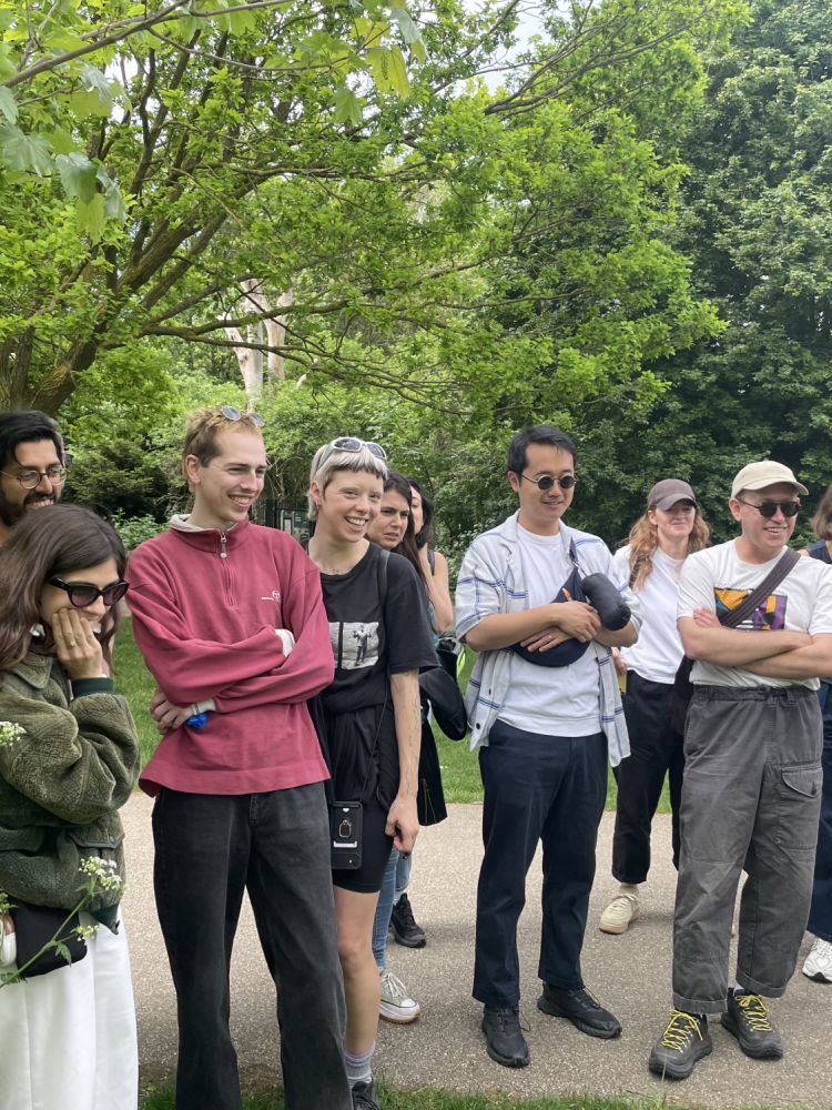 Group of people on a foraging experience in hackney marshes