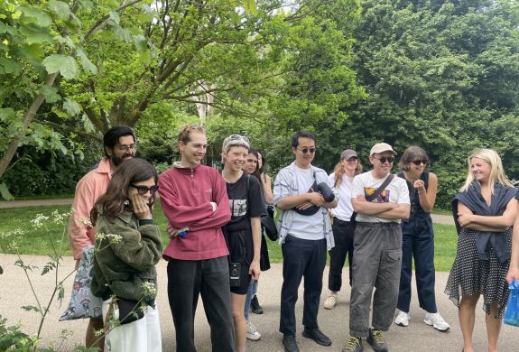 Group of people on a foraging experience in hackney marshes