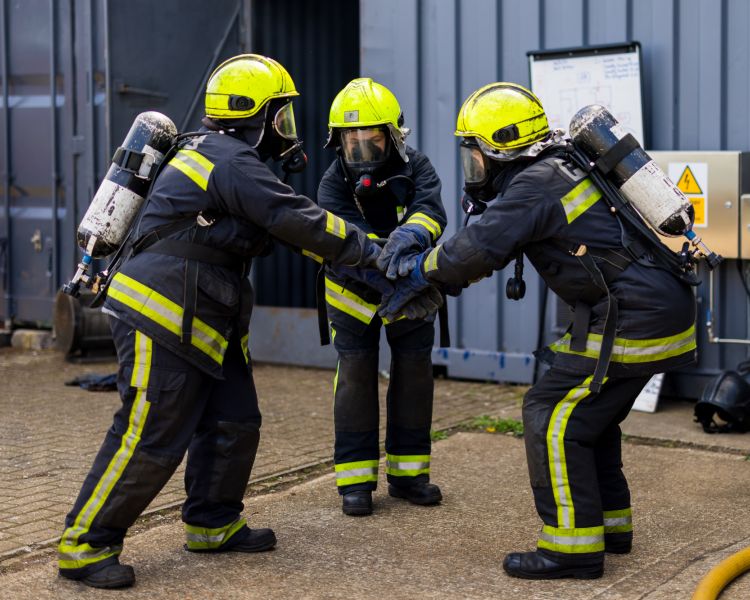 Group in protective gear