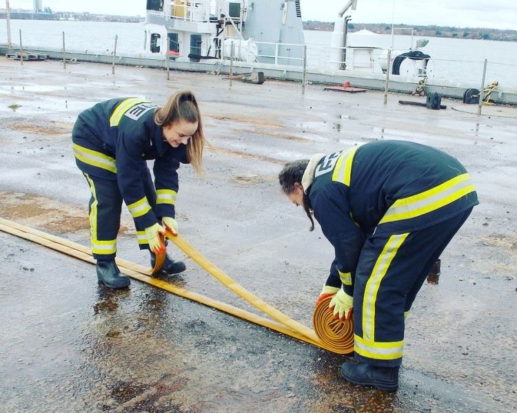 Rolling out hose