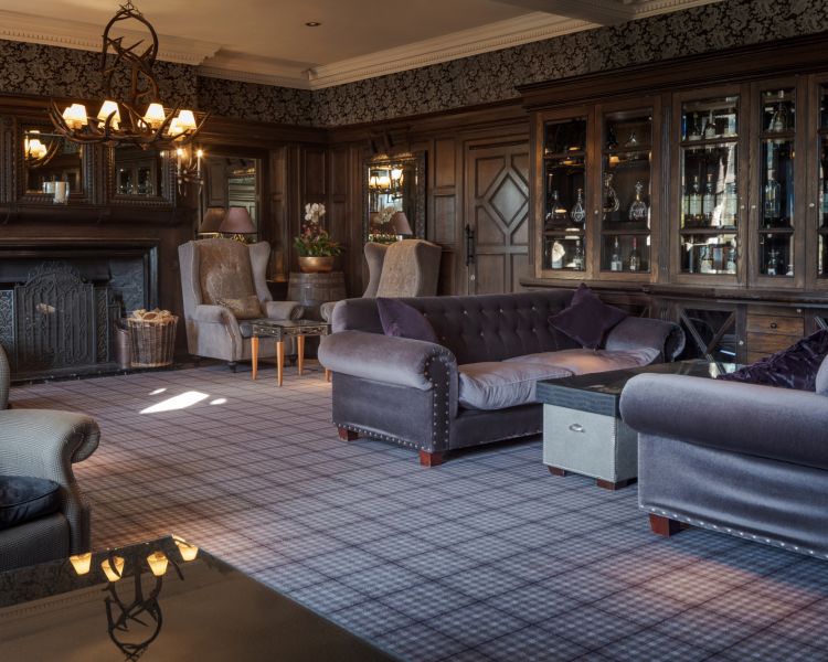 Reception lounge at slaley hall hotel hexham