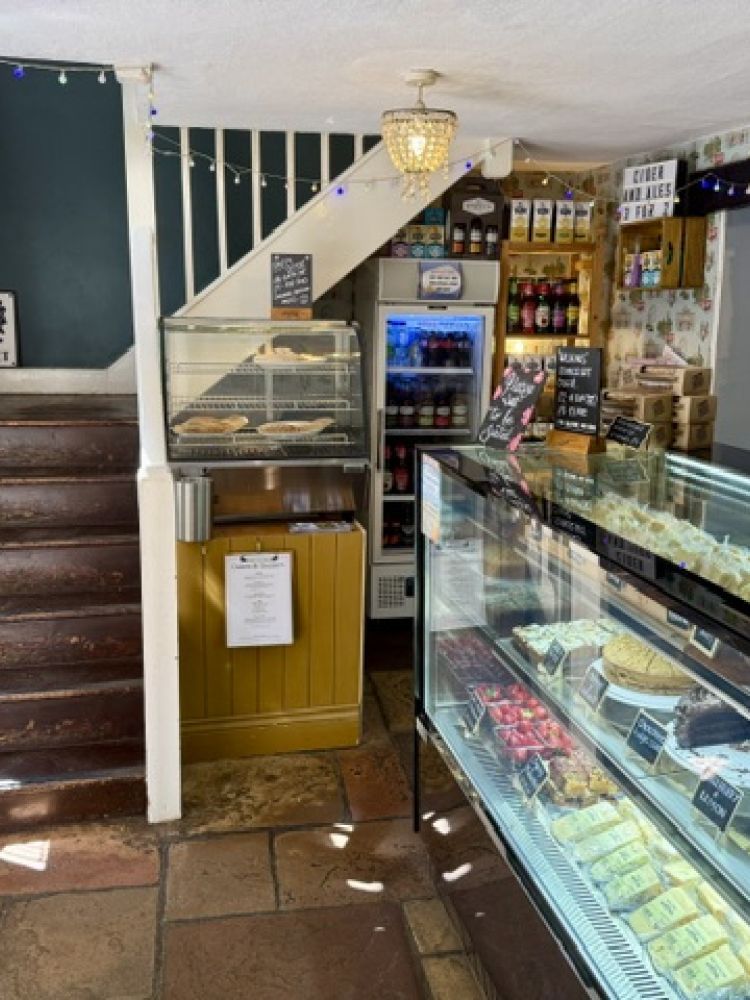 Cake counter at tea rooms in cheddar gorge