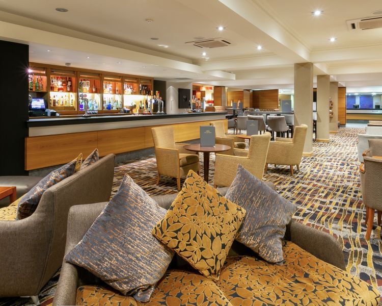 Bar and dining area at the q hotels park royal hotel in warrington