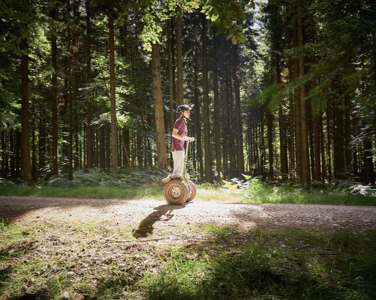 man on segway in forest at go ape