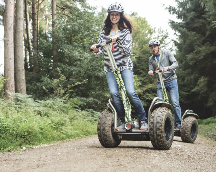couple on segway experience at go ape
