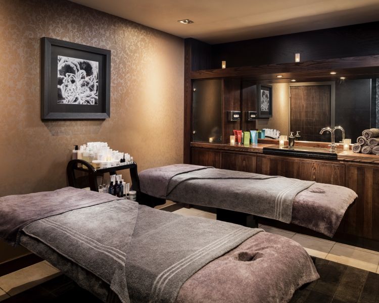 spa treatment room at oulton hall in yorkshire