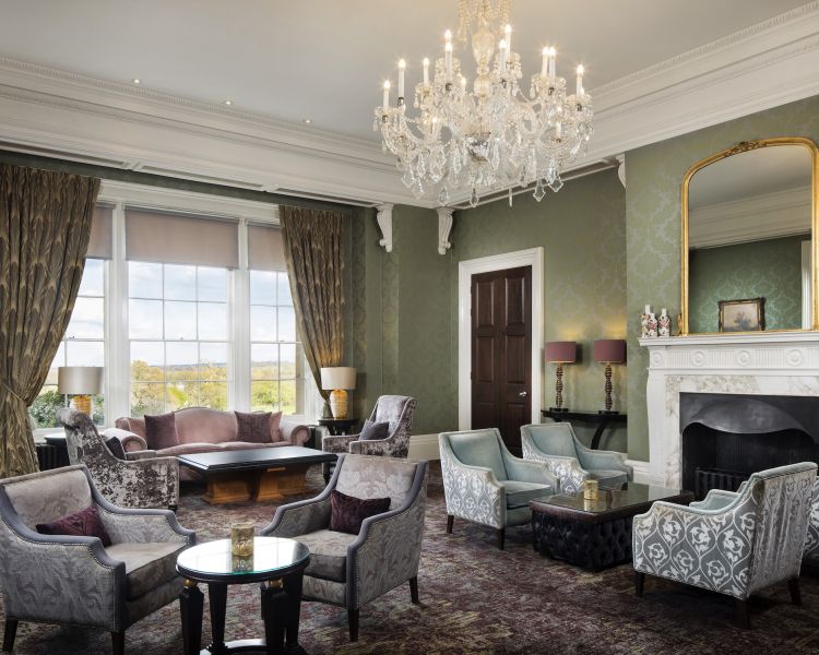 reception area at oulton hall spa and hotel