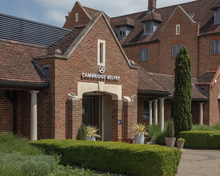 entrance of q hotels cambridge belfry