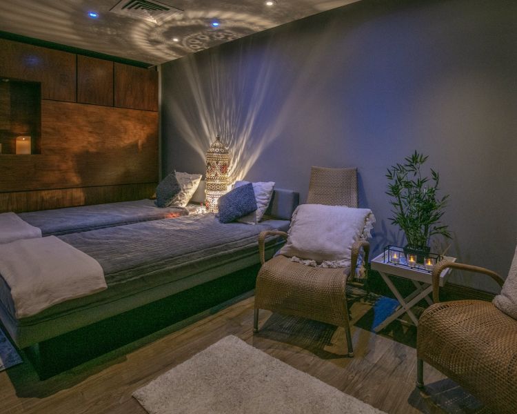 spa relaxation room at q hotels crewe hall hotel
