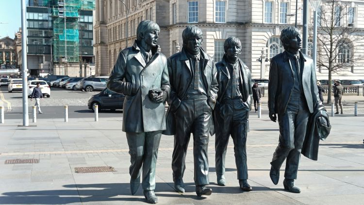 The beatles statues in liverpool city centre
