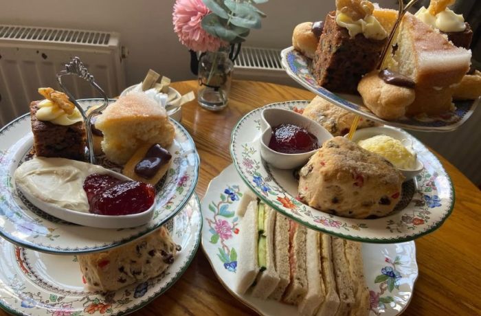 Afternoon tea at queen of herts tea room