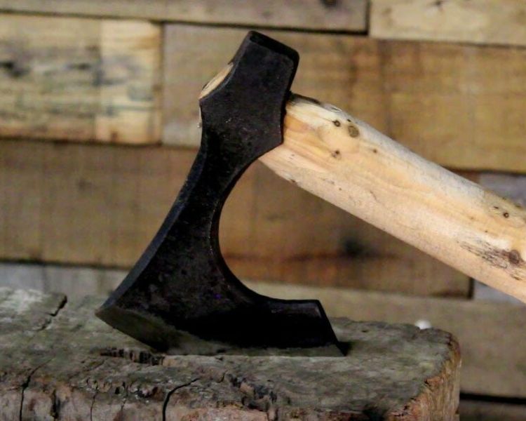 Axe in block of wood