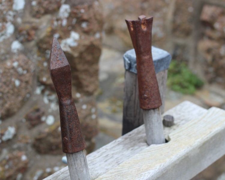 Examples of forged arrowheads
