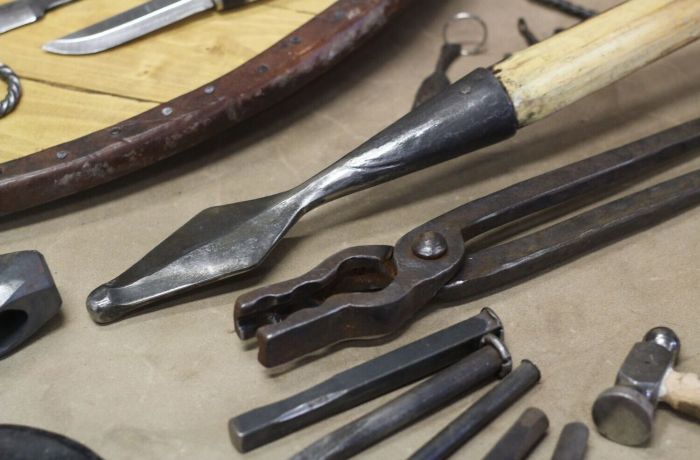 Example of spear made on blacksmith experience day