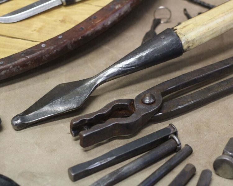 Example of spear made on blacksmith experience day