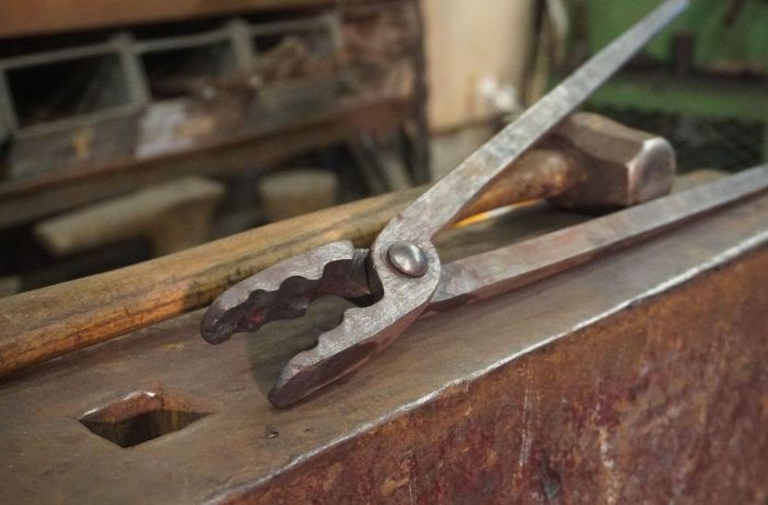 Pliers made on blacksmith experience day