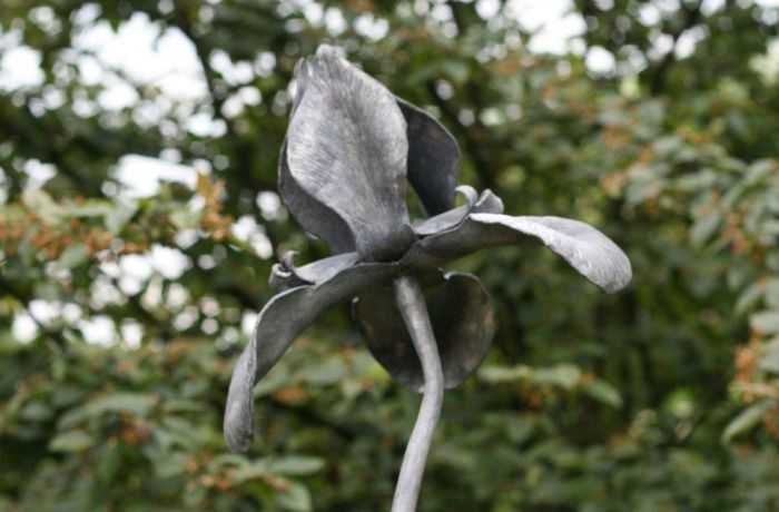 Metal flower made on blacksmith experience day