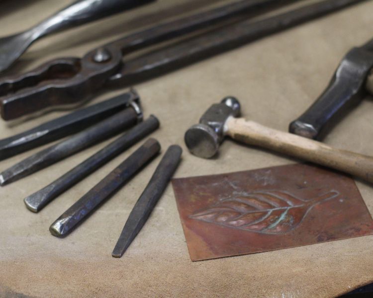 Copper repousse tools