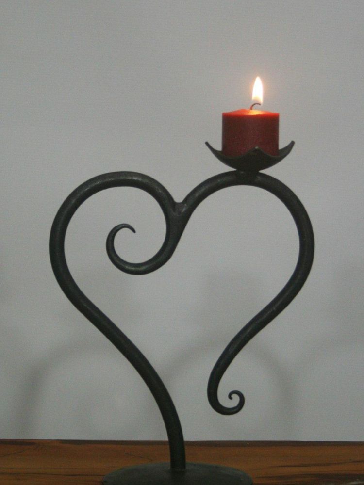 Decorative candle holder made on blacksmith experience day