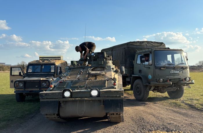 Trio of military vehicles for a driving experience