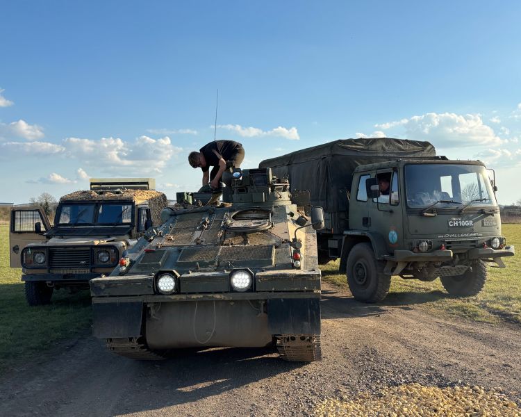 Trio of military vehicles for a driving experience