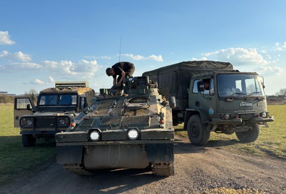 Trio of military vehicles for a driving experience