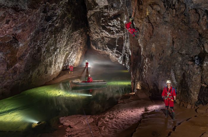 Wookey hole caving