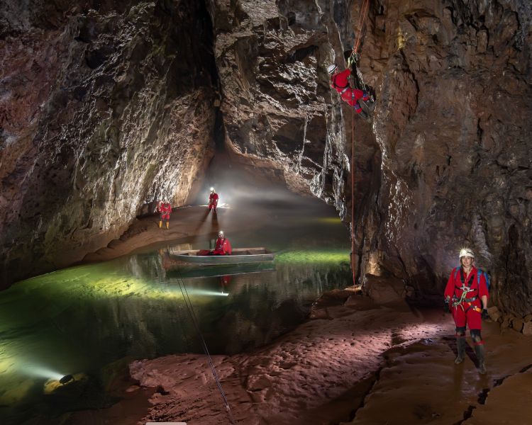 Wookey hole caving