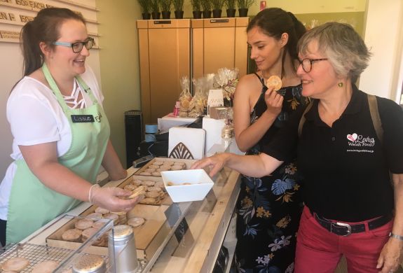 Visit to welshcake shop on cardiff food tour