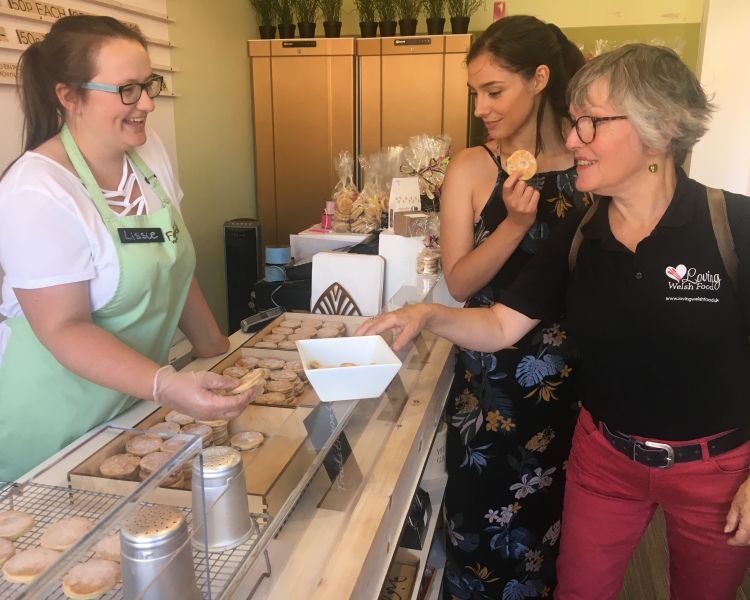 Visit to welshcake shop on cardiff food tour