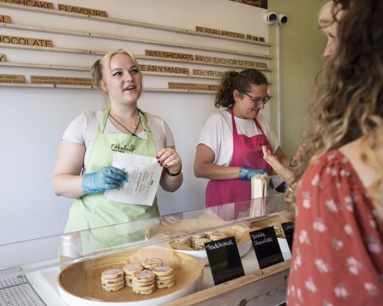 Visit to welshcake shop on welsh food tour