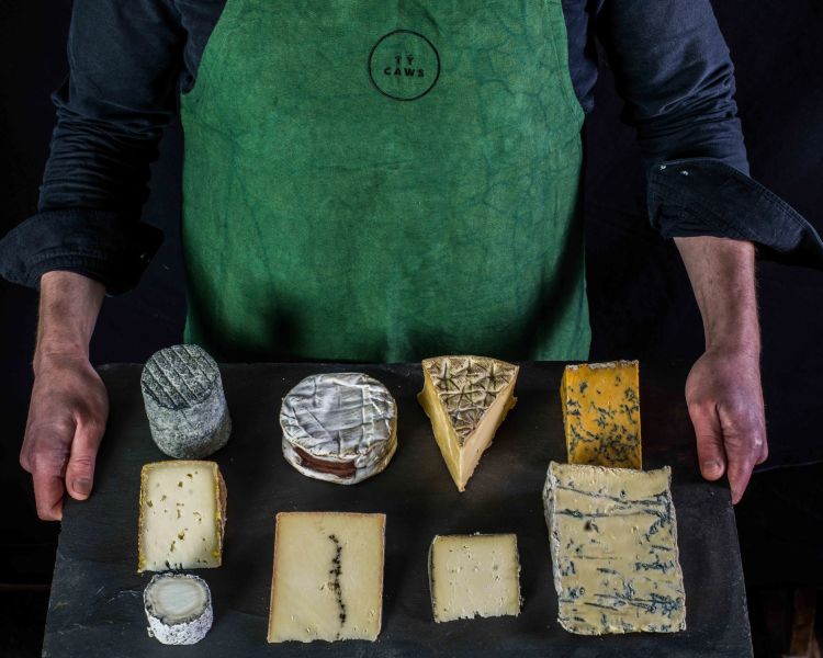 Welsh cheeses seen on welsh food tour