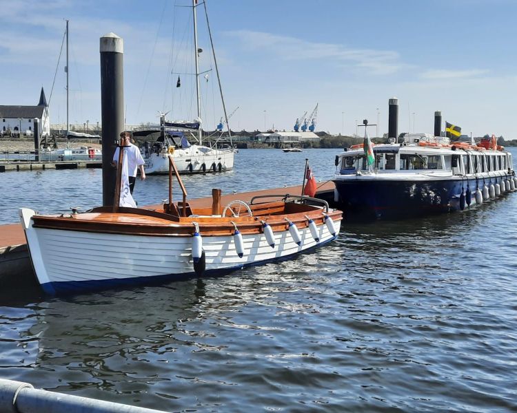 Boats by dock in cardiff seen on cardiff landmarks tour