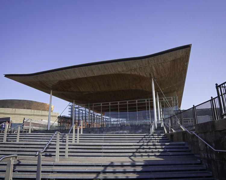 Senedd building seen on cardiff landmarks tour