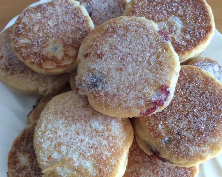 cranberry welsh cakes had on a cardiff food tour