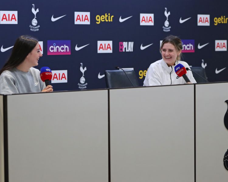 visitors in the press room on the tottenham hotspur stadium tour in london