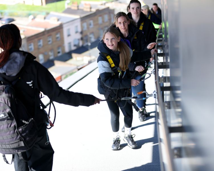 visitors on the tottenham hotspur skywalk experience in london