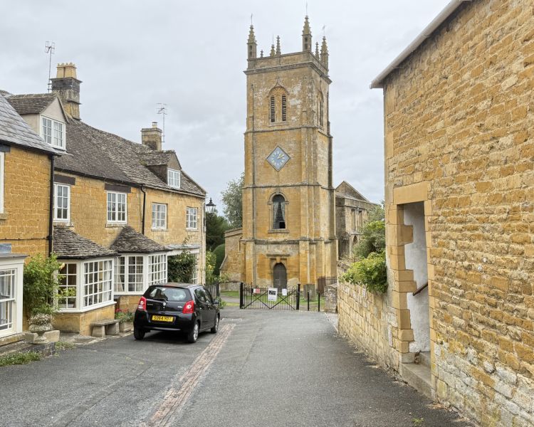 View of church in blockley on father brown tour