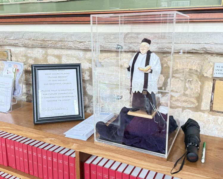 Father bvrown figure in blockley church